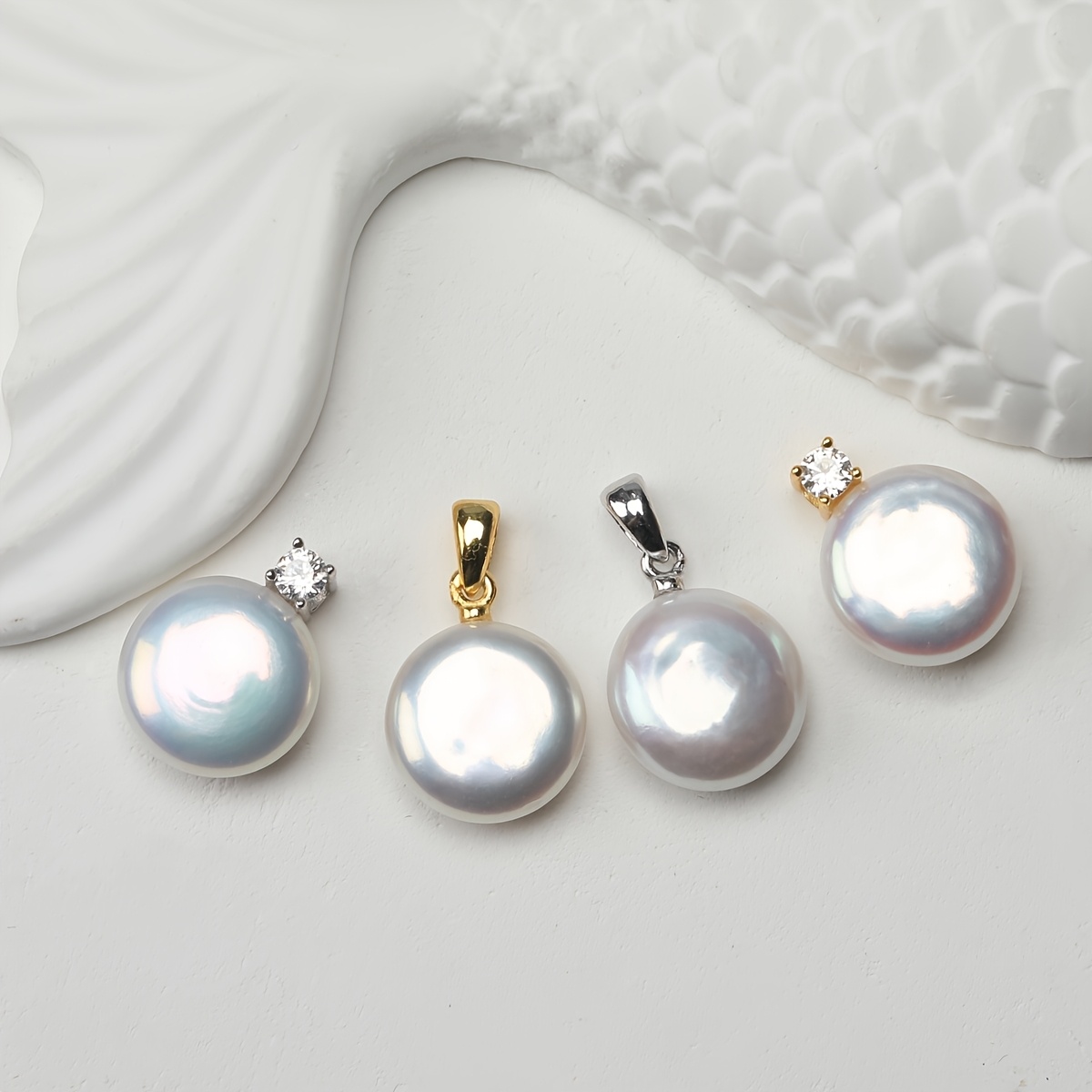 Women's Freshwater Pearl Pendant with Synthetic Zirconia — Small Gift
